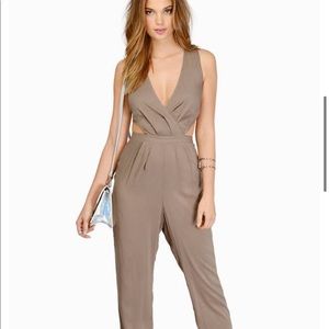 Black jumpsuit medium crisscross front open back